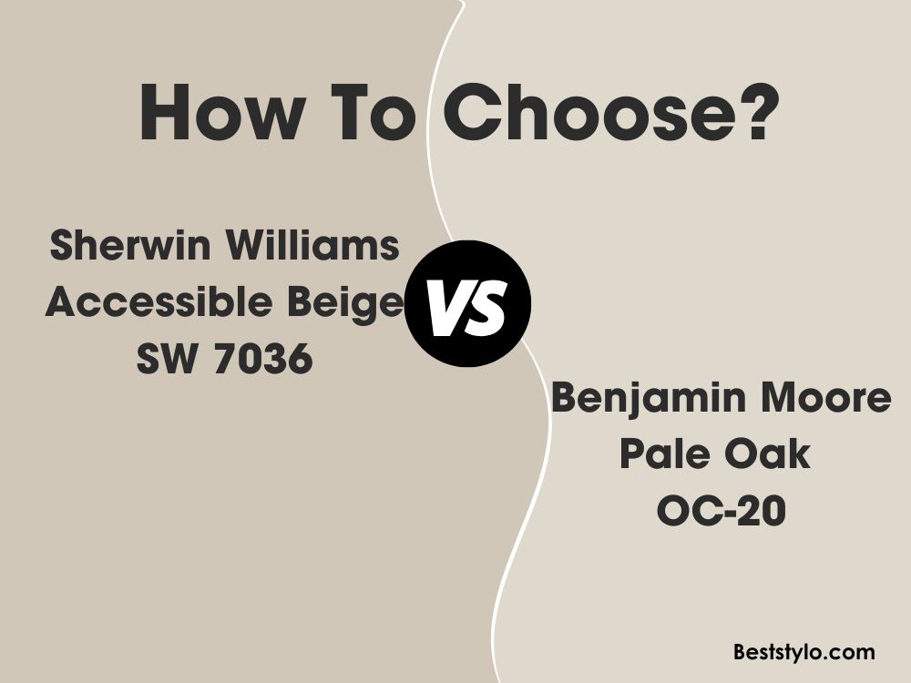 BM Pale Oak vs SW Accessible Beige