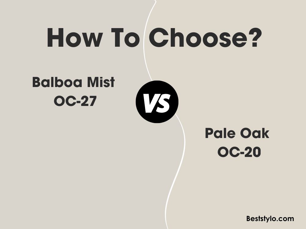 Benjamin Moore Balboa Mist vs Pale Oak