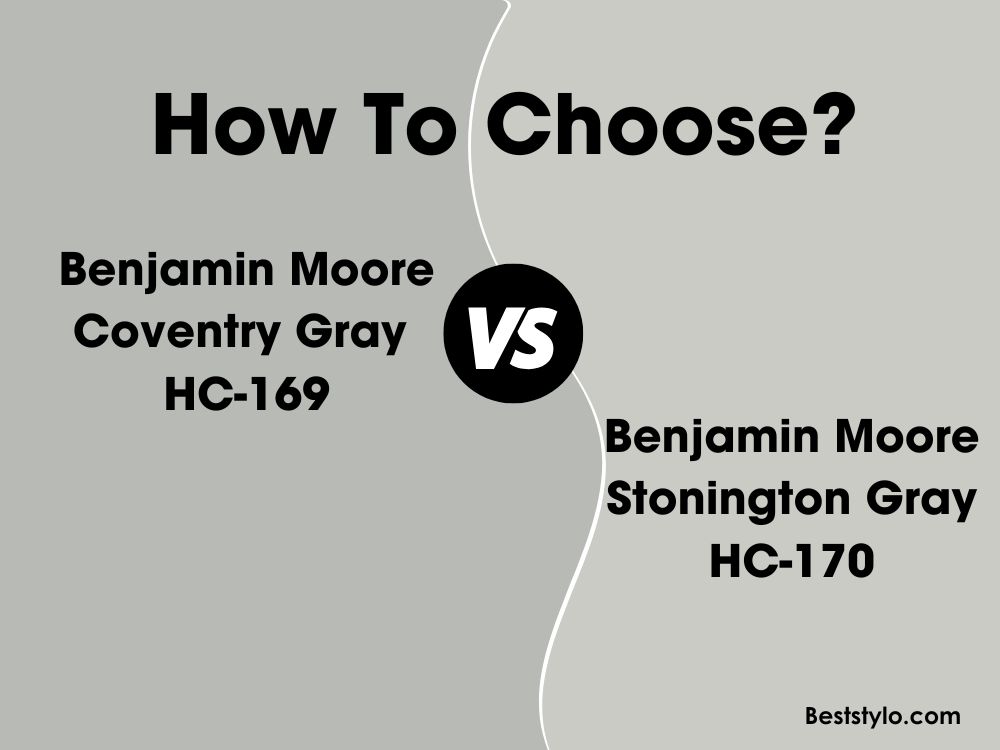 Benjamin Moore Coventry Gray HC-169 vs Stonington Gray HC-170
