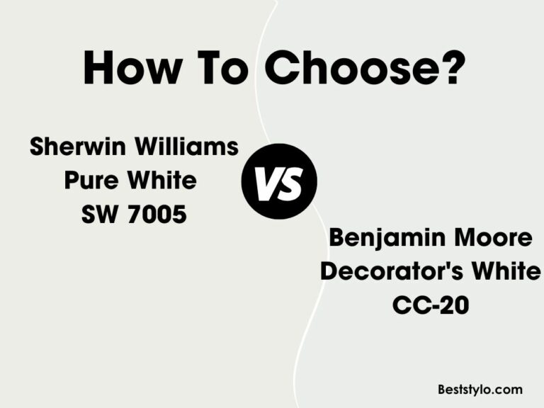 Benjamin Moore Decorator's White CC-20 vs Sherwin Williams Pure White SW 7005