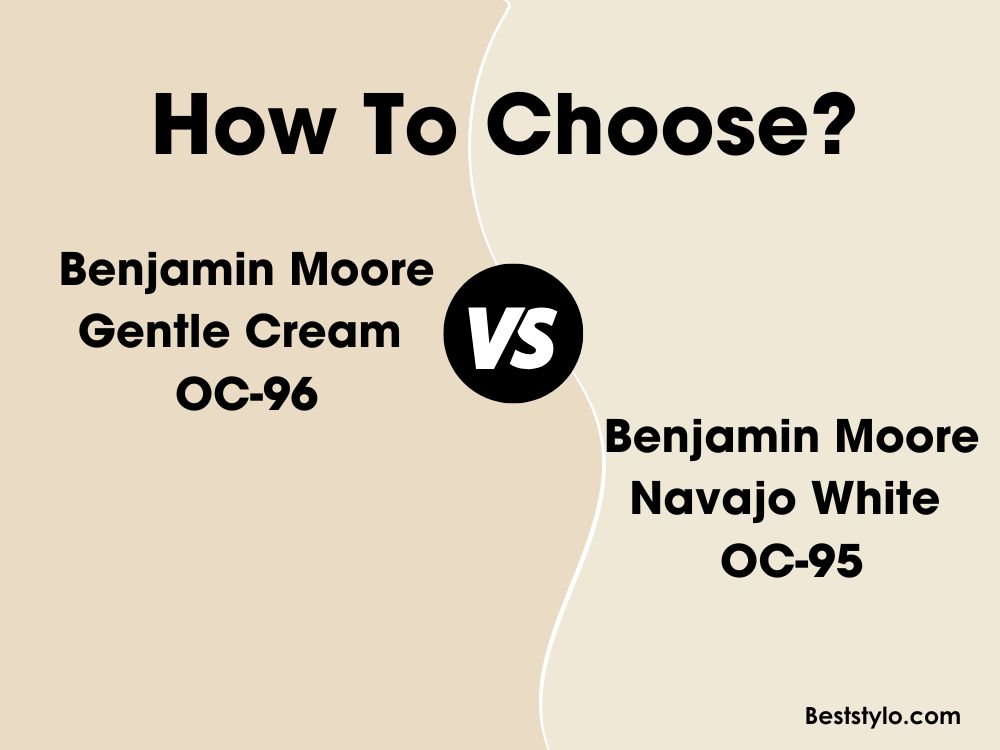 Benjamin Moore Gentle Cream OC-96 vs Navajo White OC-95