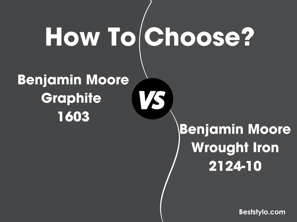 Benjamin Moore Graphite 1603 vs Wrought Iron 2124-10