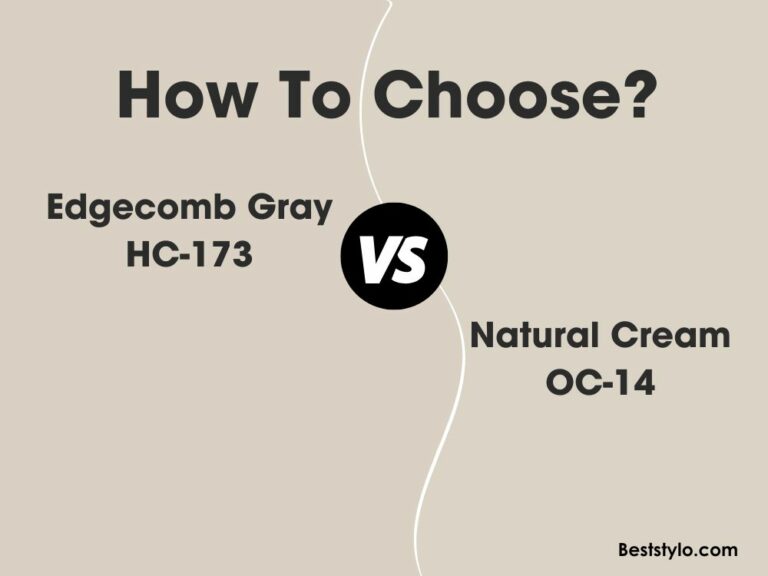 Benjamin Moore Natural Cream vs Edgecomb Gray