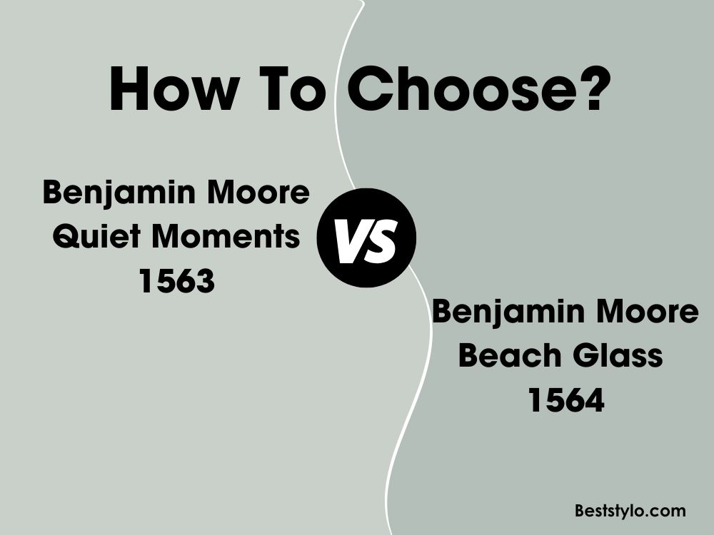 Benjamin Moore Quiet Moments 1563 vs Beach Glass 1564