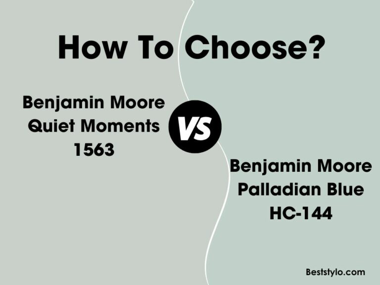Benjamin Moore Quiet Moments vs Palladian Blue