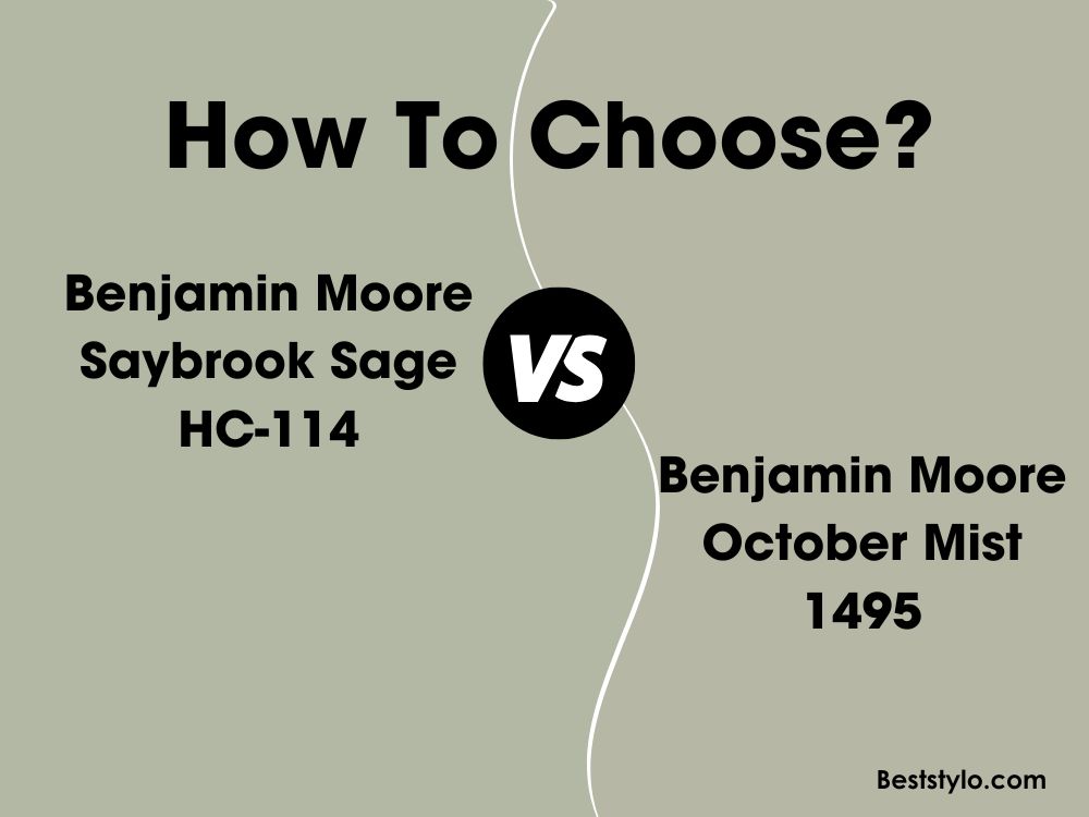 Benjamin Moore Saybrook Sage HC-114 vs October Mist 1495