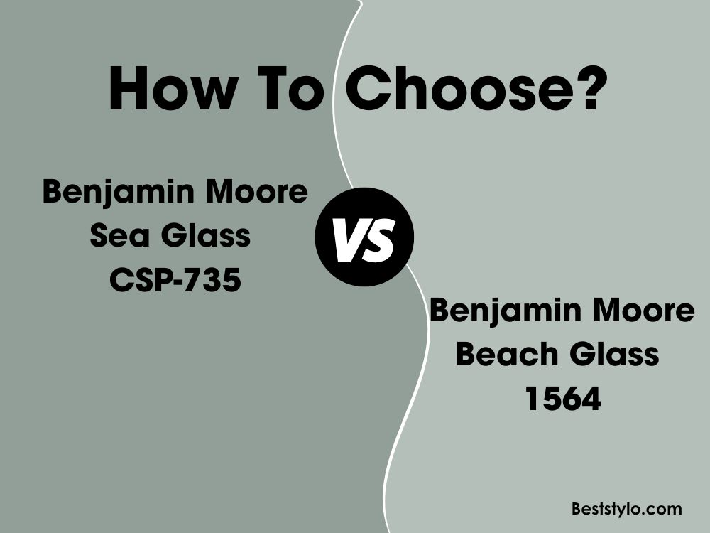 Benjamin Moore Sea Glass CSP-735 vs Beach Glass 1564