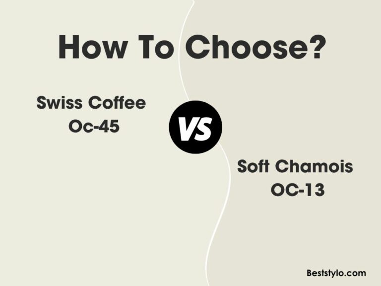 Benjamin Moore Soft Chamois vs Swiss Coffee
