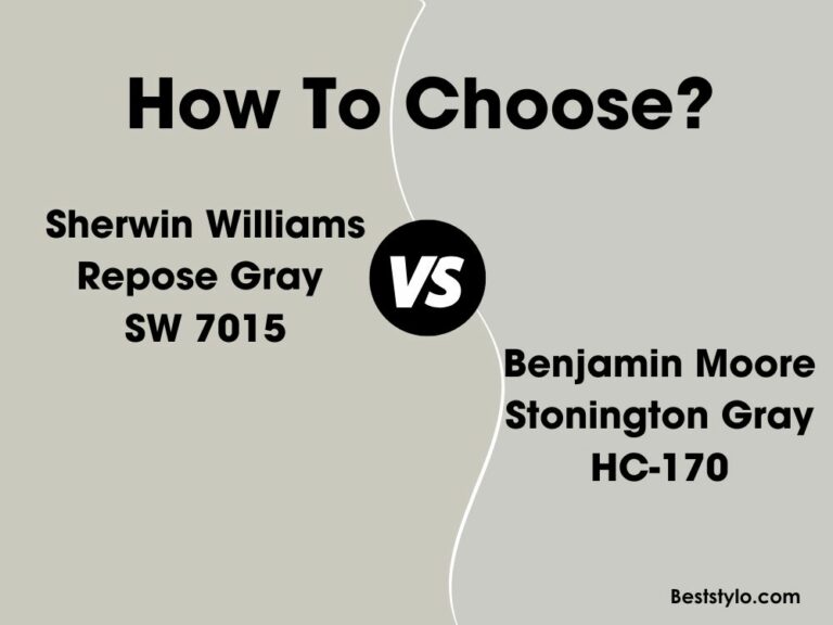 Benjamin Moore Stonington Gray HC-170 vs Sherwin Williams Repose Gray SW 7015