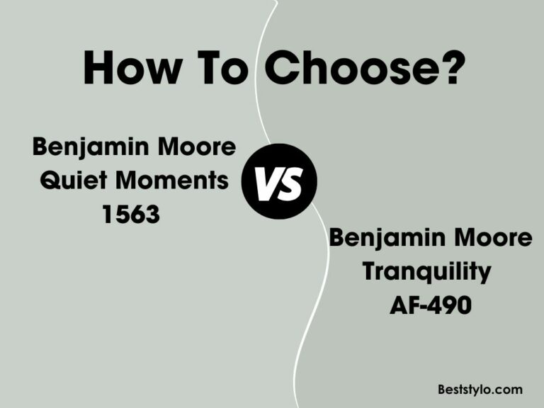 Benjamin Moore Tranquility AF-490 vs Quiet Moments 1563