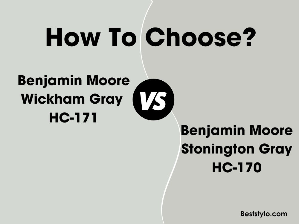 Benjamin Moore Wickham Gray HC-171 vs Stonington Gray HC-170
