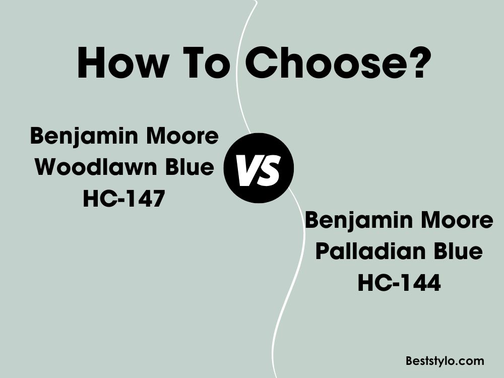 Benjamin Moore Woodlawn Blue vs Palladian Blue