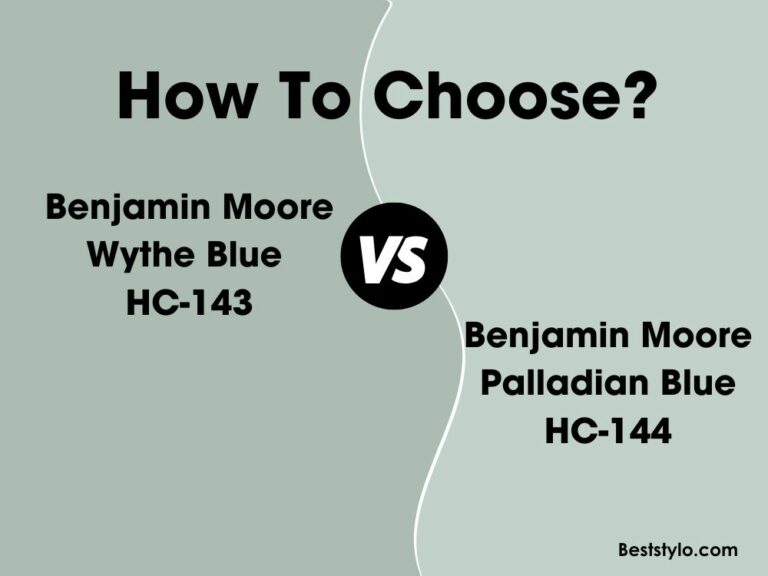 Benjamin Moore Wythe Blue vs Palladian Blue