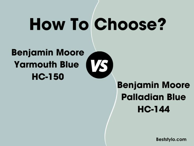 Benjamin Moore Yarmouth Blue vs Palladian Blue