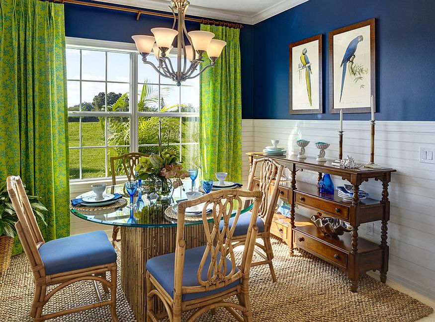 Blue Green Dining Rooms