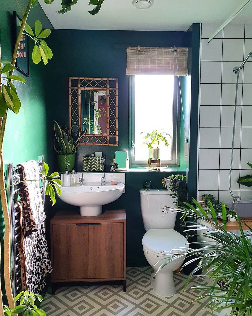 Medium Green Bathroom