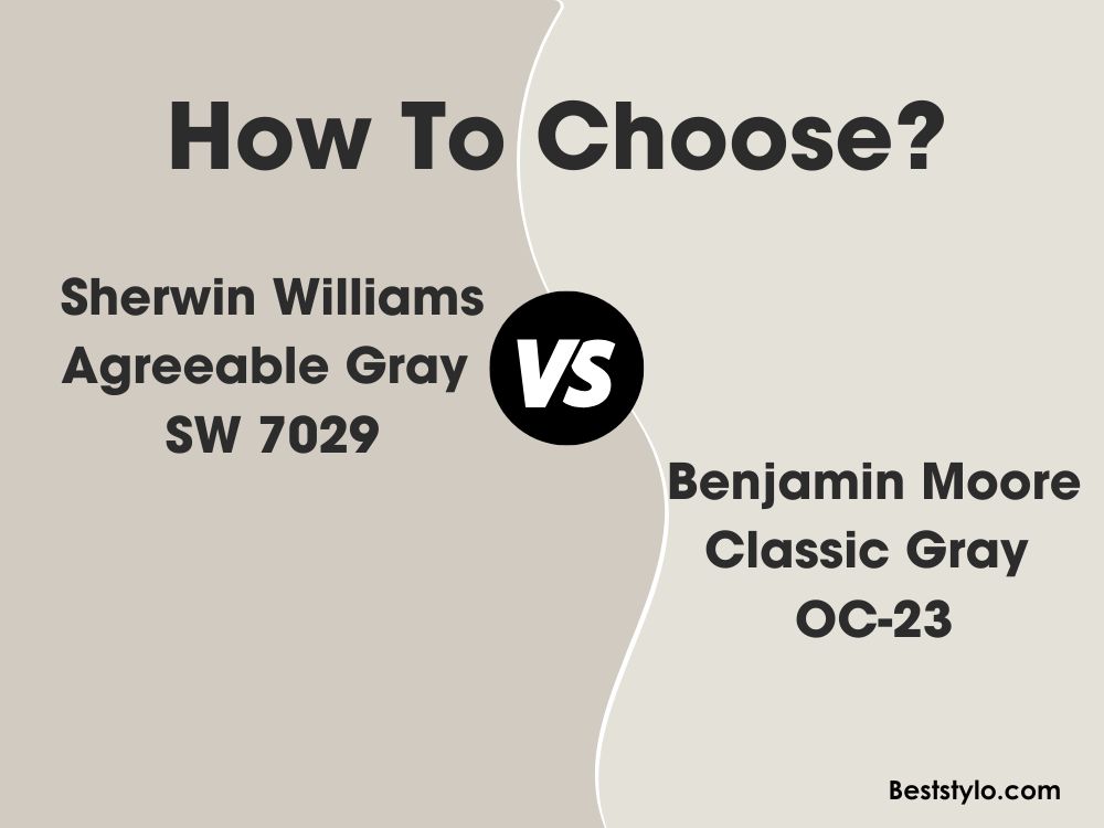 SW Agreeable Gray vs BM Classic Gray