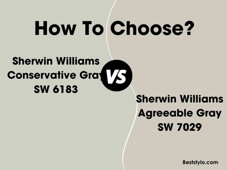Sherwin Williams Conservative Gray SW 6183 vs Agreeable Gray SW 7029