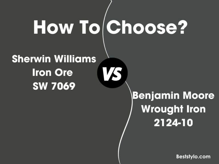 Sherwin Williams Iron Ore SW 7069 vs Benjamin Moore Wrought Iron 2124-10
