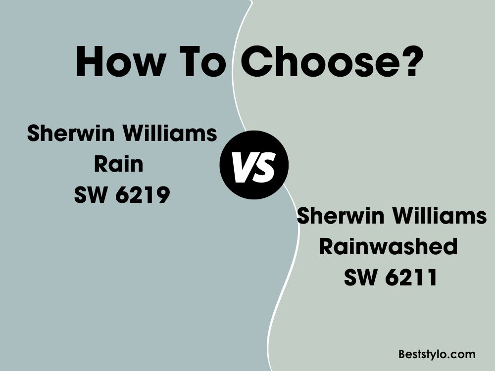 Sherwin Williams Rain SW 6219 vs Sherwin Williams Rainwashed SW 6211