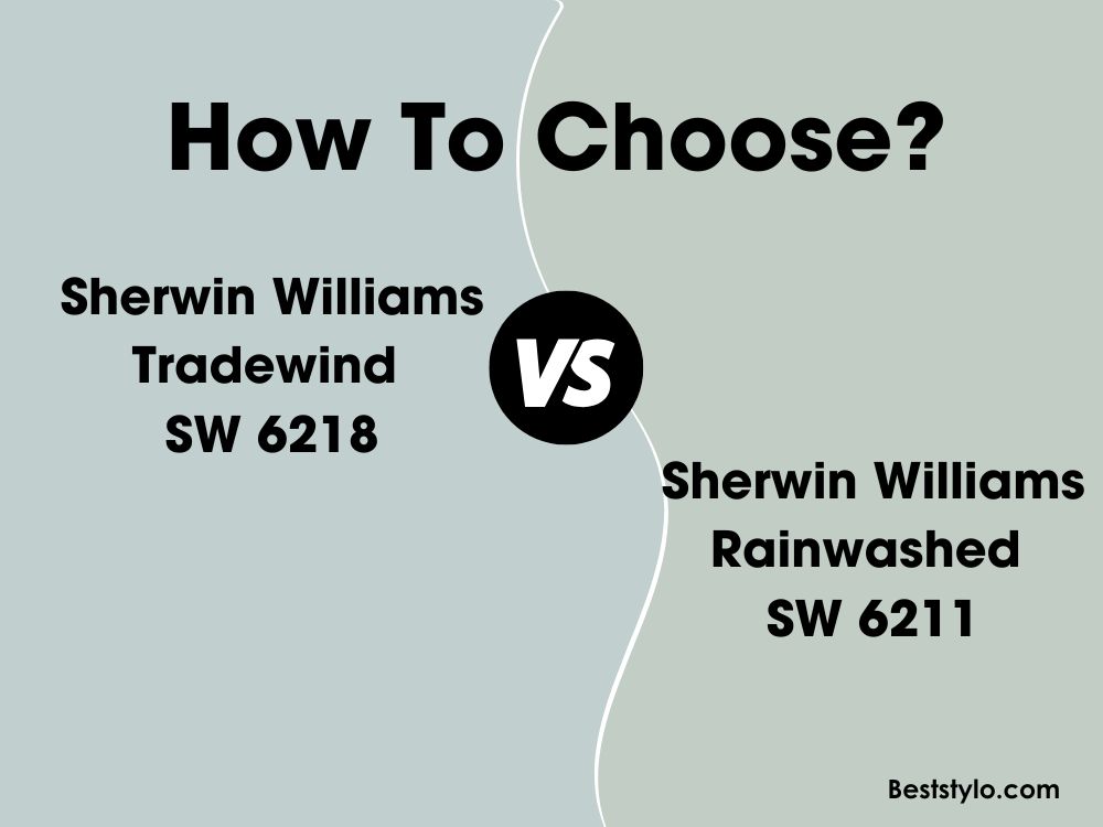 Sherwin Williams Tradewind SW 6218 vs Sherwin Williams Rainwashed SW 6211