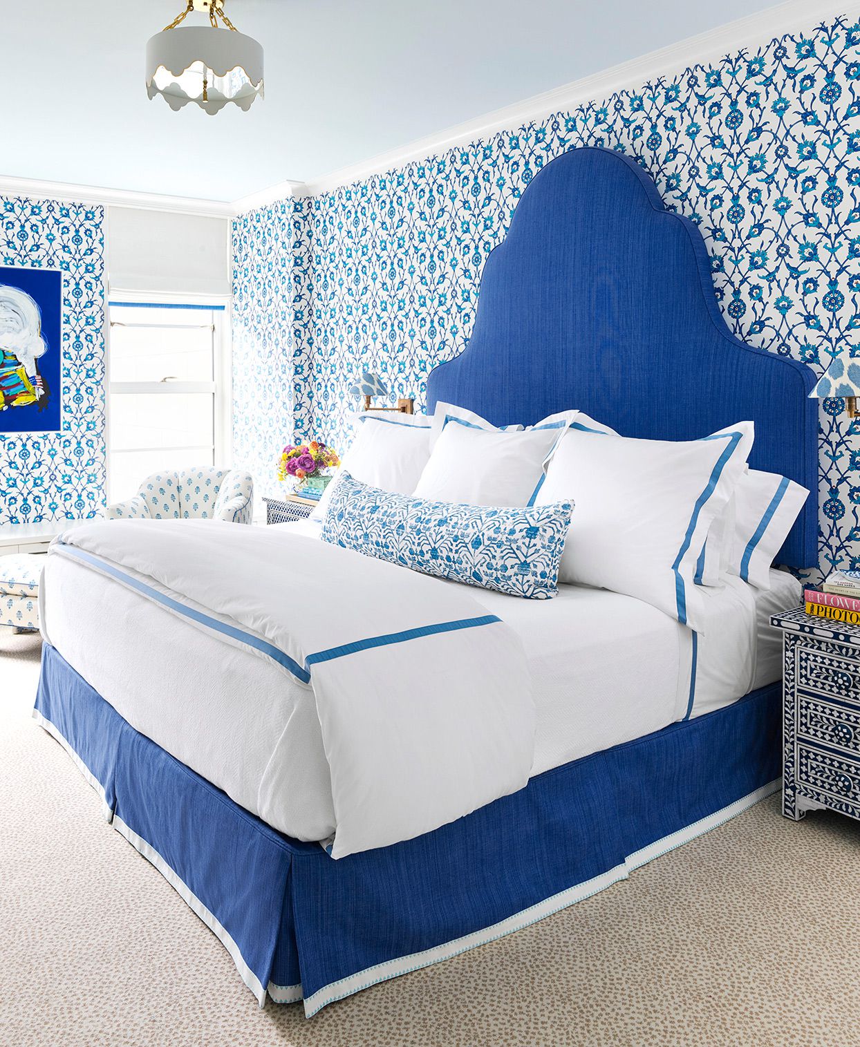 White Blue Bedrooms