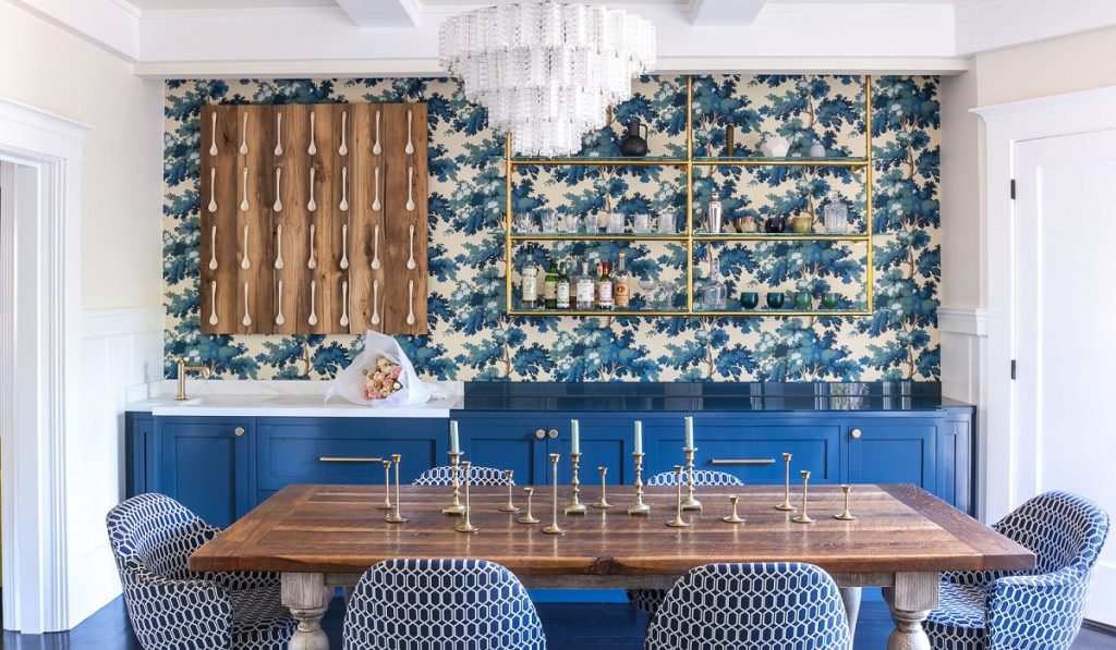 White Blue Dining Rooms