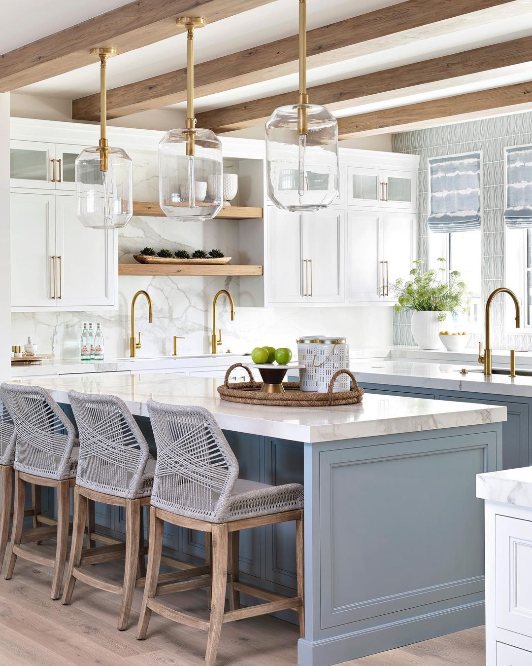 White Blue Kitchens