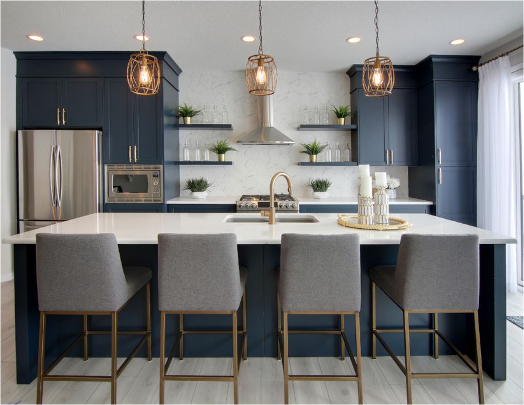 dark blue+Gray Wood Tones