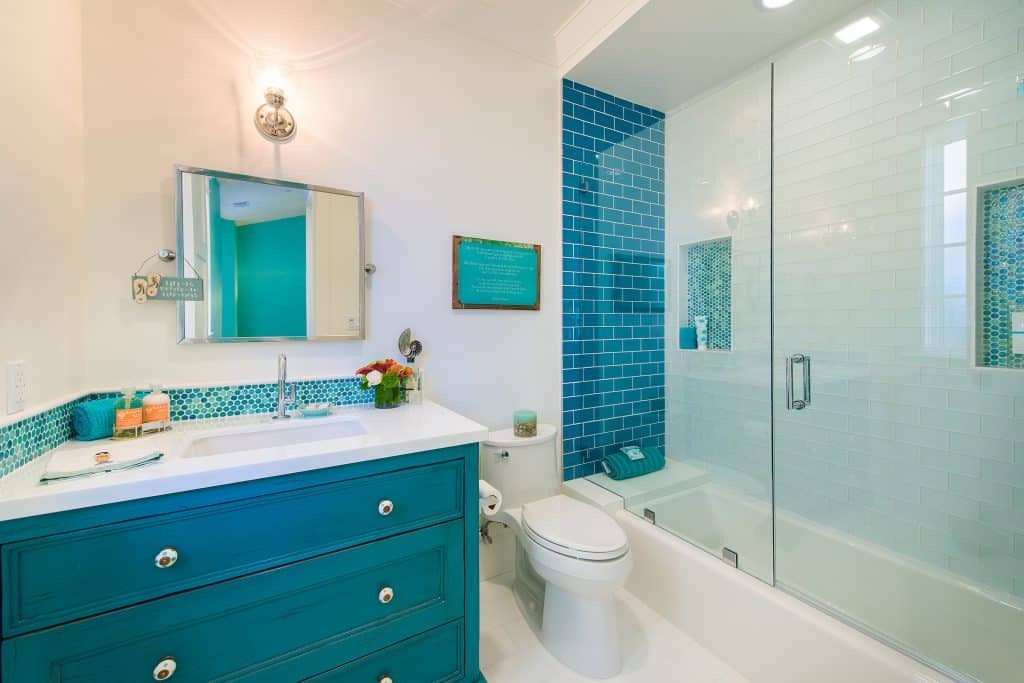 Beachy Blue Bathrooms