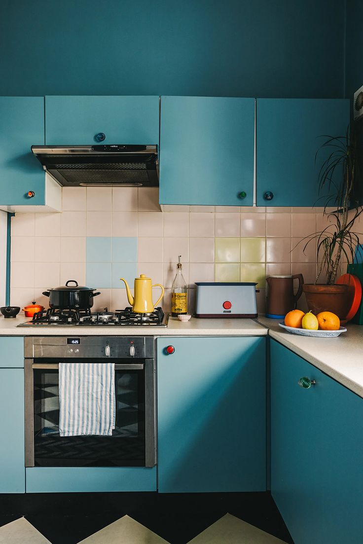 Blue Cheerful Kitchens