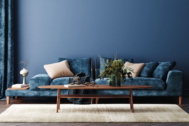 Blue Laidback Living Rooms