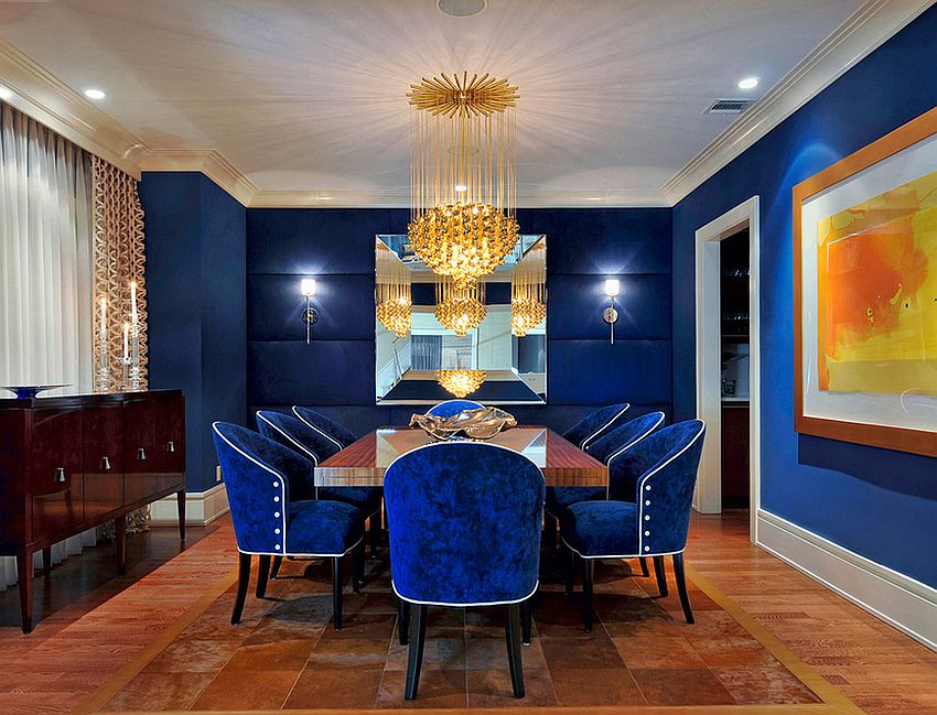 Blue Refined Dining Rooms