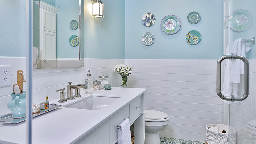 Light Blue Gray Spa-Like Bathrooms