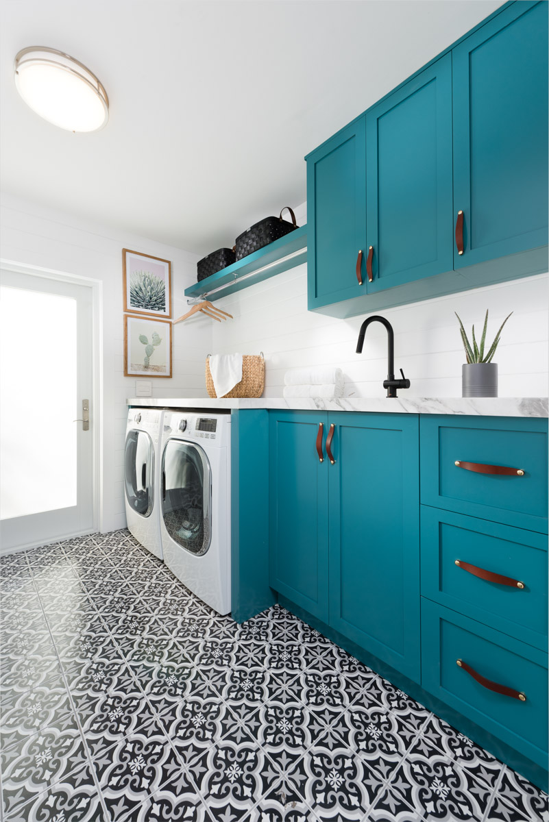 Teal Blue Laundry Rooms